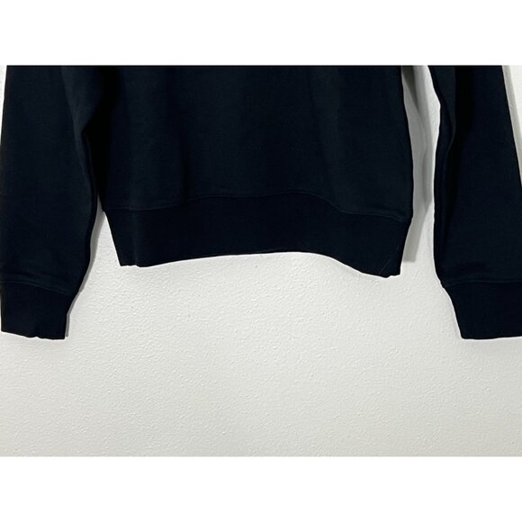 NWT Organic Basics Black Cotton Weekend Boxy Crewneck Sweatshirt Size XXS - Picture 3 of 12